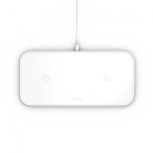 Беспроводная зарядка Zens Dual Aluminium Wireless Charger 10W White (ZEDC04W/00)