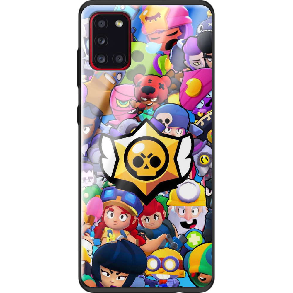 Чохол Boxface Samsung A315 Galaxy A31 Brawl Stars Чорний силікон зі склом (39470-up2389-40094)