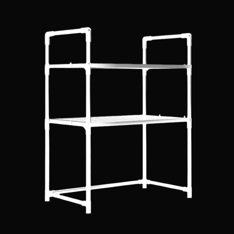 Полиця кухонна для мікрохвильовки Kitchen Racks 54x75x31 см Білий (28926846) - фото 2 Полиця кухонна для мікрохвильовки Kitchen Racks 54x75x31 см Білий (28926846) - фото 2