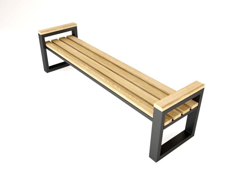 Скамейка без спинки AXIS Bench дерево 1600 мм Белый