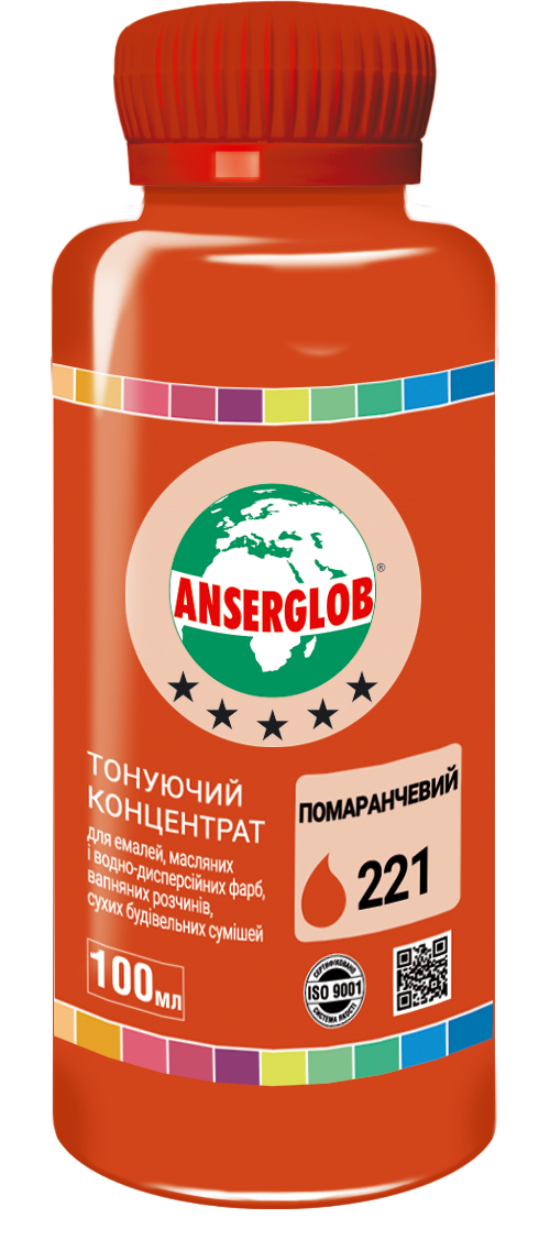 Концентрат тонирующий ANSERGLOB 100 мл 221 Оранжевый (71595) - фото 1