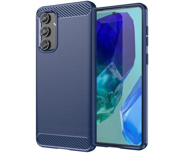  Чехол - накладка Polished Carbon для Samsung Galaxy M55 5G Синий