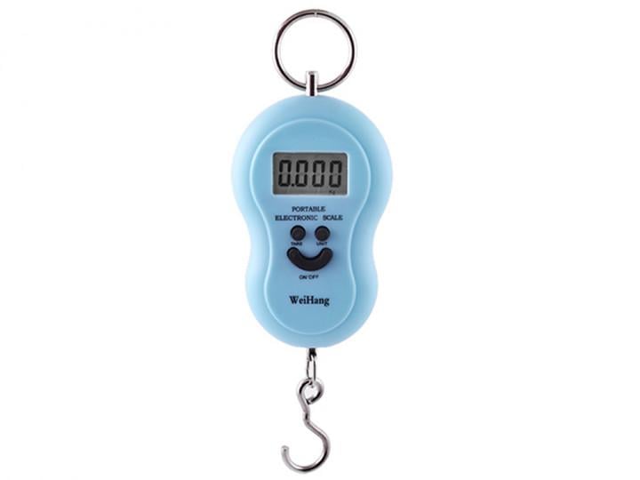 Весы электронные безмен кантер до 40кг точность 10гр Smile UKC голубой