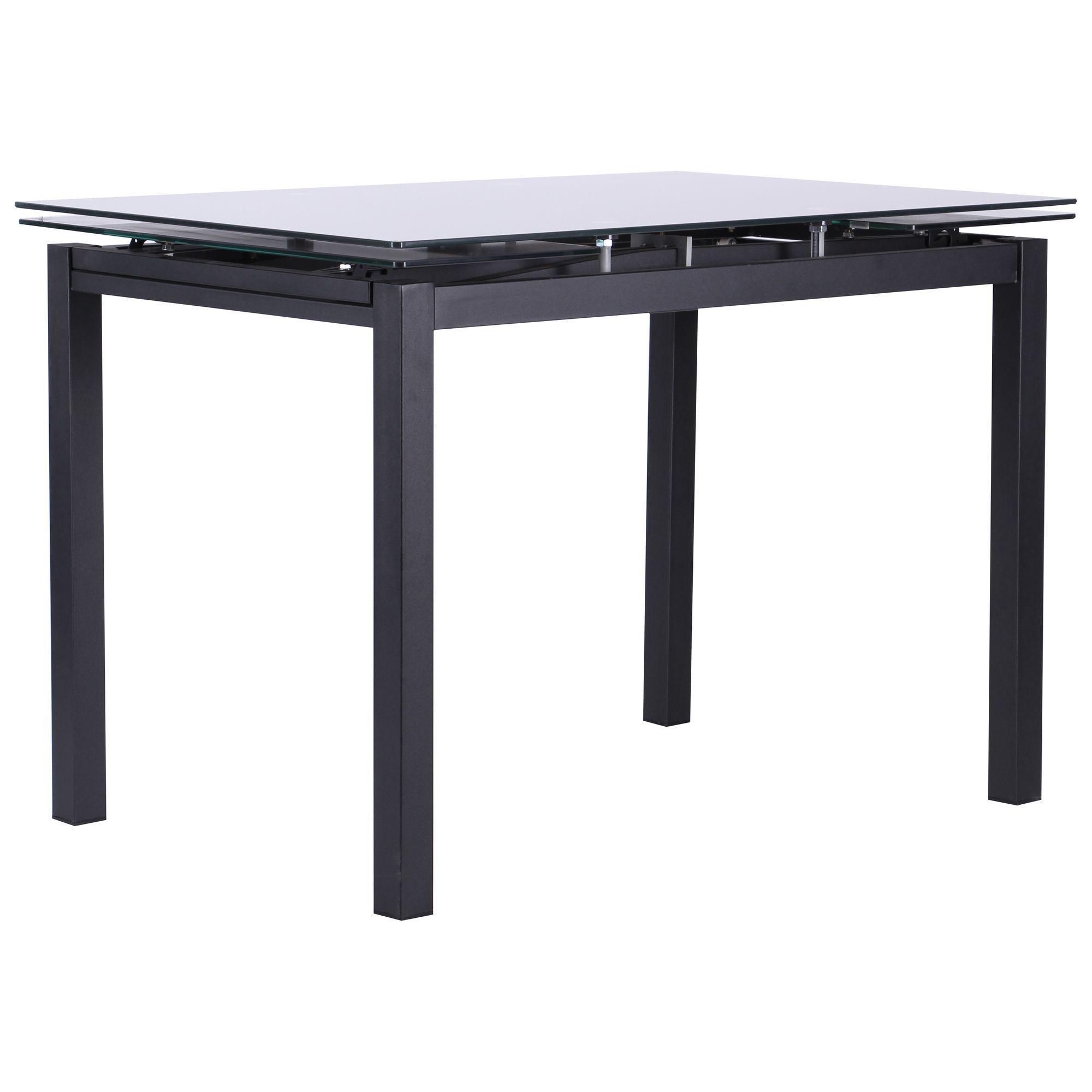 Стол обеденный AMF Holding Афины 1100+600х770х740 Черный/Антрацит - фото 3 Стол обеденный AMF Holding Афины 1100+600х770х740 Черный/Антрацит - фото 3