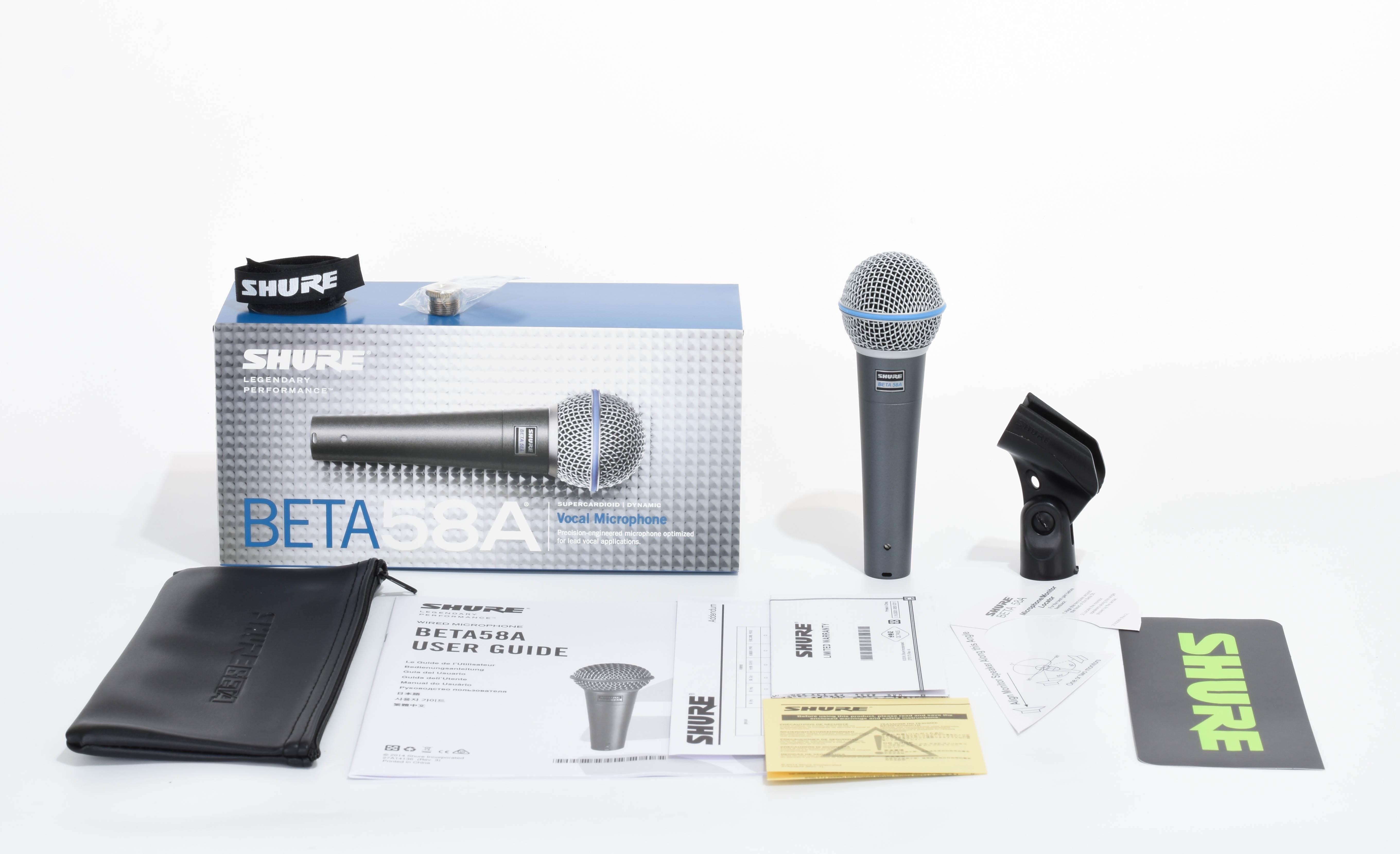 Мікрофон вокальний професійний SHURE BETA 58A шнуровий (0107) - фото 5 Мікрофон вокальний професійний SHURE BETA 58A шнуровий (0107) - фото 5