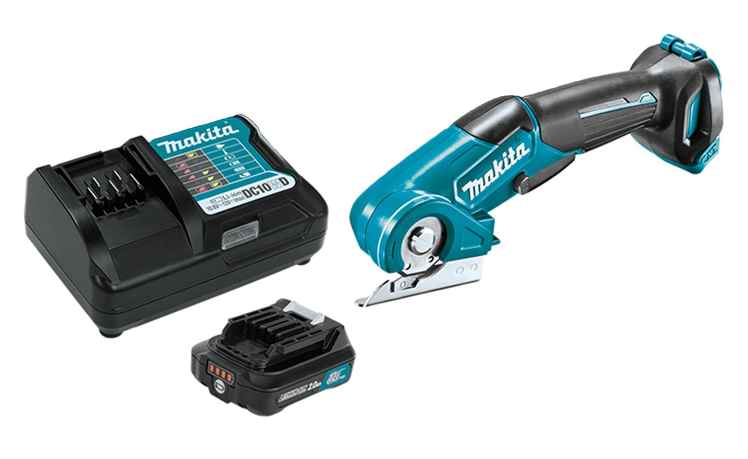 Аккумуляторный дисковый резак Makita CP100DWA CXT + АКБ 2 Ah + З/У (10,8В Slider) электрические ручные универсальные ножницы (4077)
