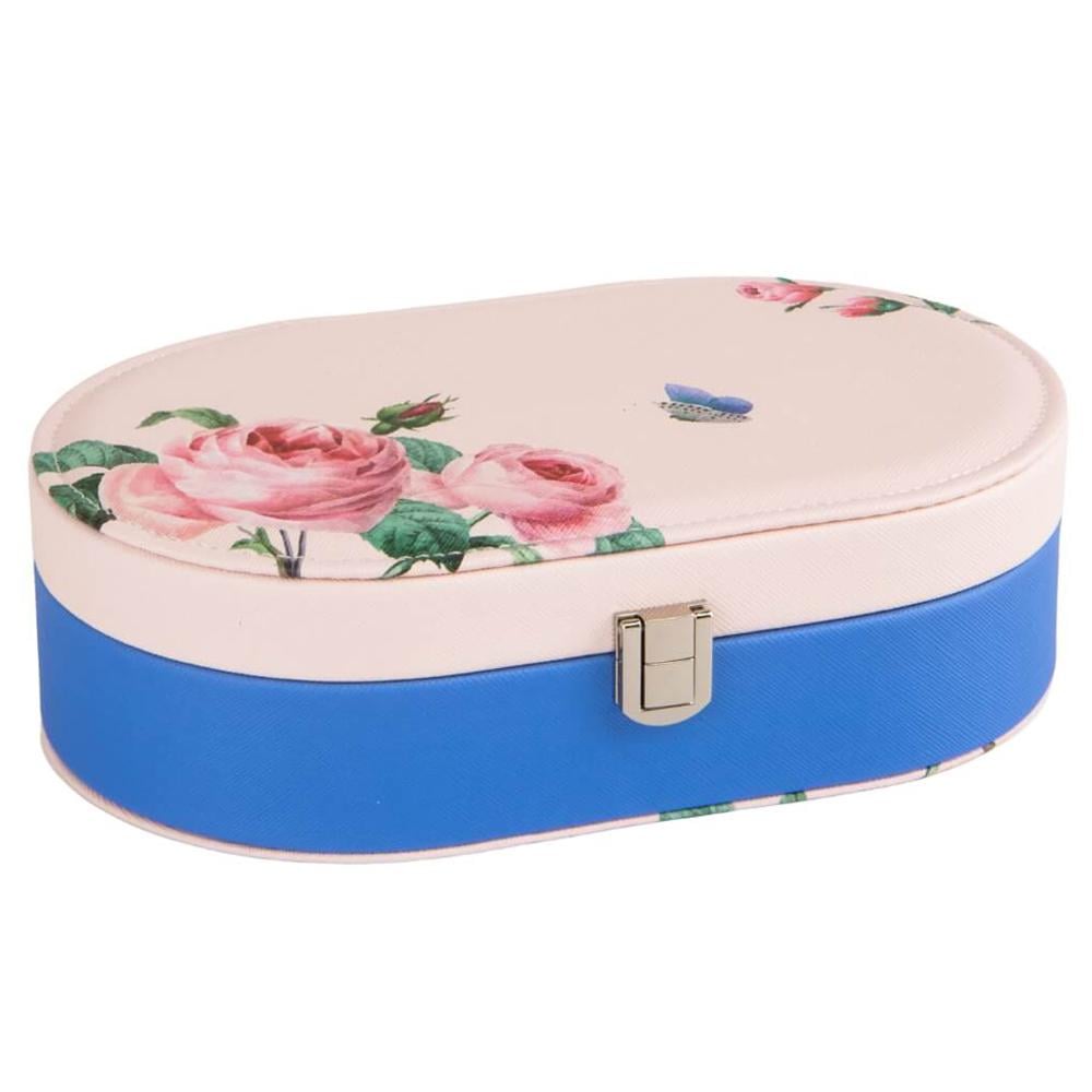 Шкатулка для украшений Elisey Казна красоты с отделением для колец и зеркалом 13,5х22,5х7 см Розовый с голубым (99-81-9065-001.3)