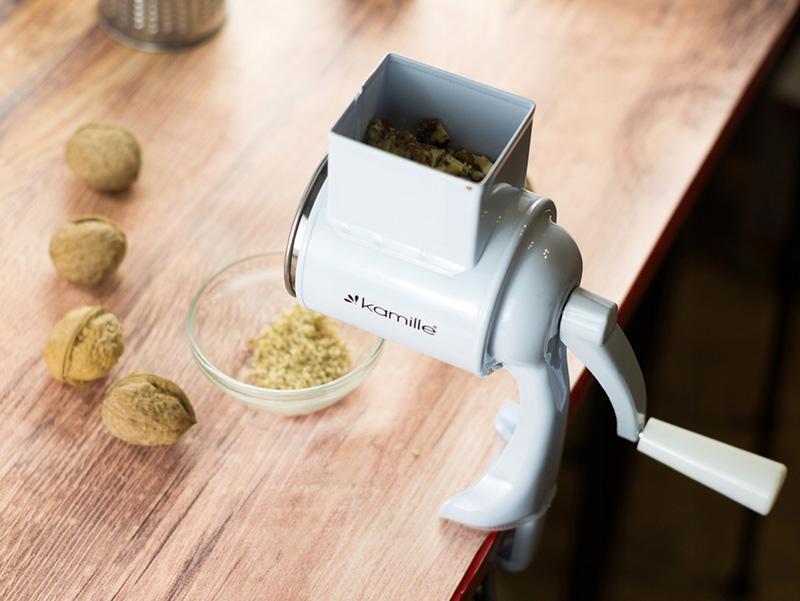 Терка Kamille механическая ручная с 4-мя насадками. - фото 5 Терка Kamille механическая ручная с 4-мя насадками. - фото 5