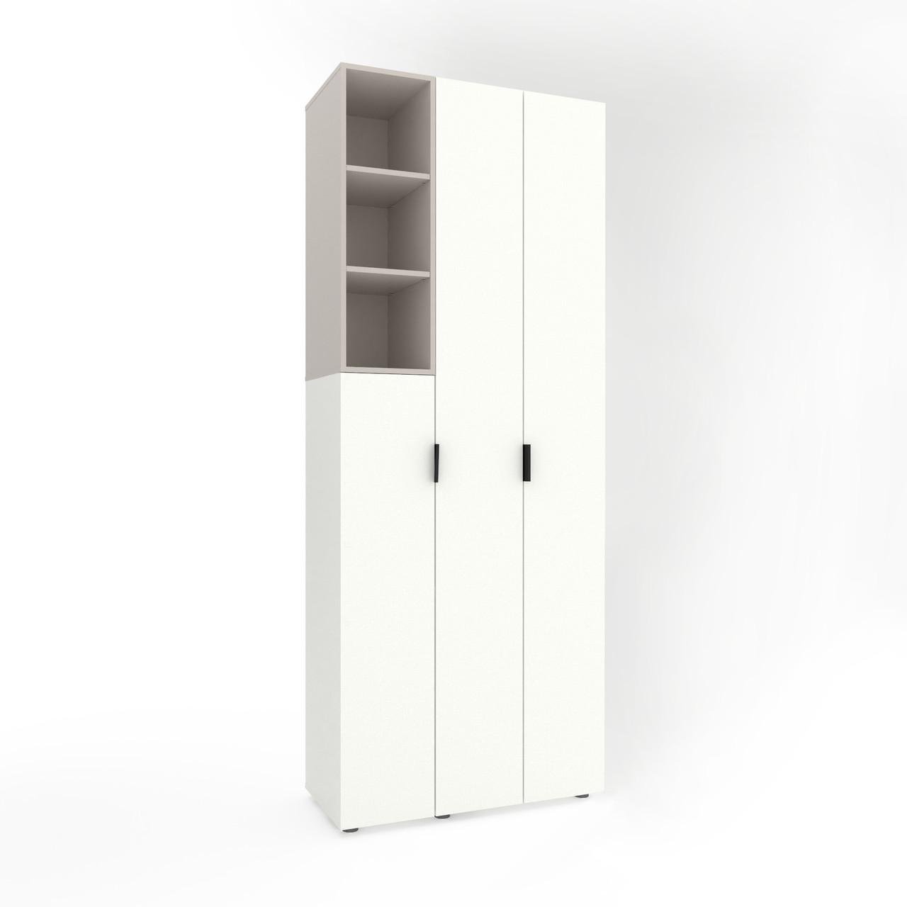 Шкаф Metkas Home A003L ЛДСП 900x420x2300 мм Белый Снег/Кашемир