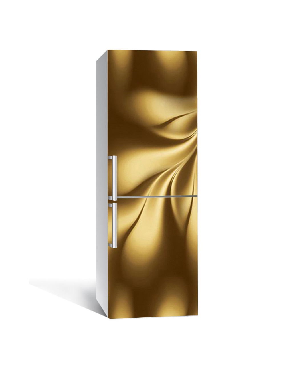 Наклейка 3D на холодильник Zatarga "Мятое золото" виниловая 650х2000 мм