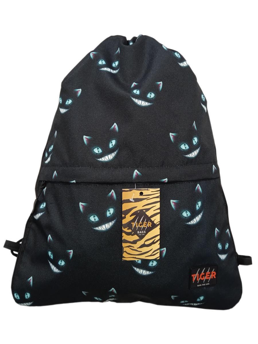 Рюкзак-мешок для обуви Tiger Print Чеширский кот с расширителем и карманом (R651205)