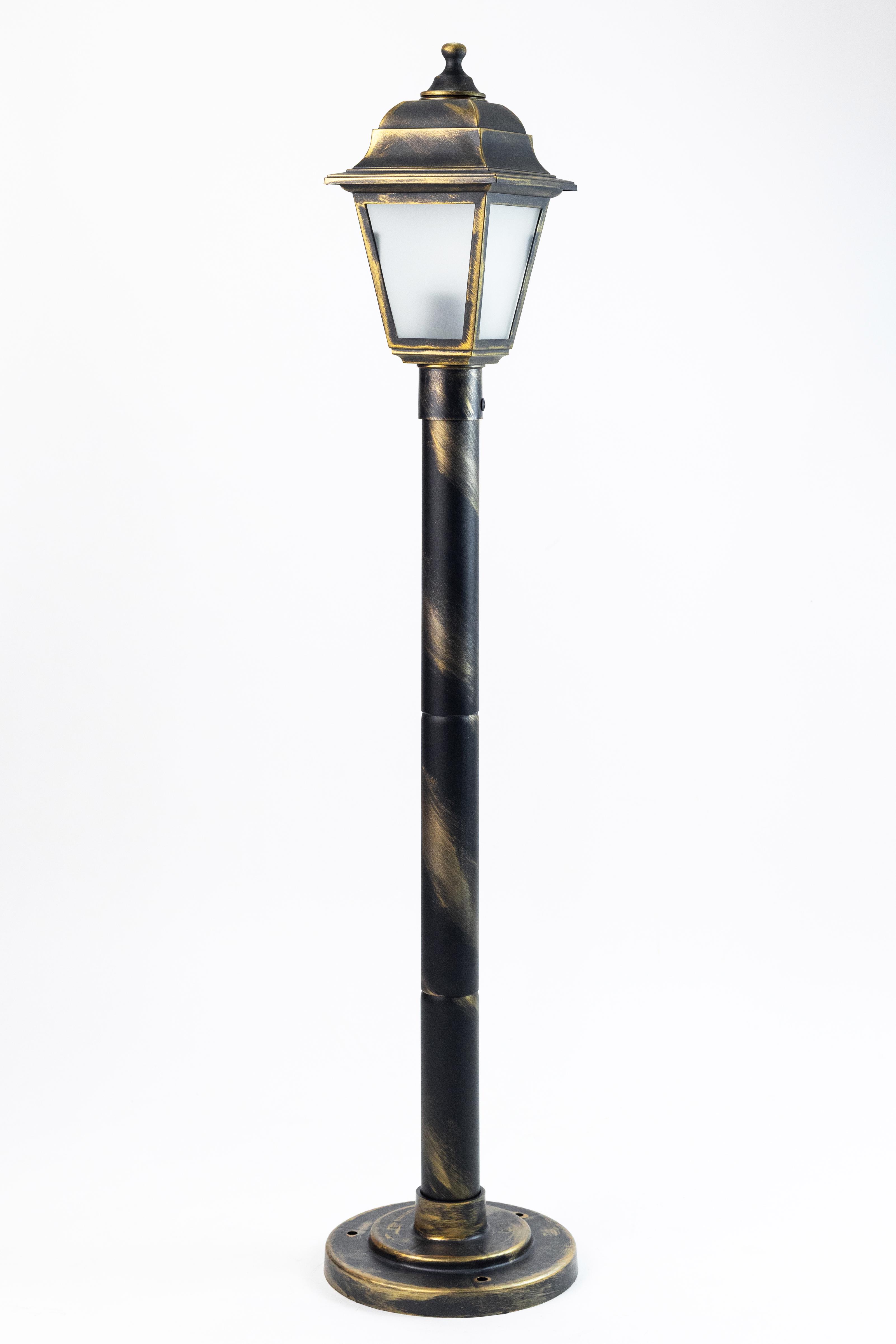 Світильник садово-парковий ТЄП Барі Ретро стовпчик з матовим склом 0,8 м Мідний (7222121)