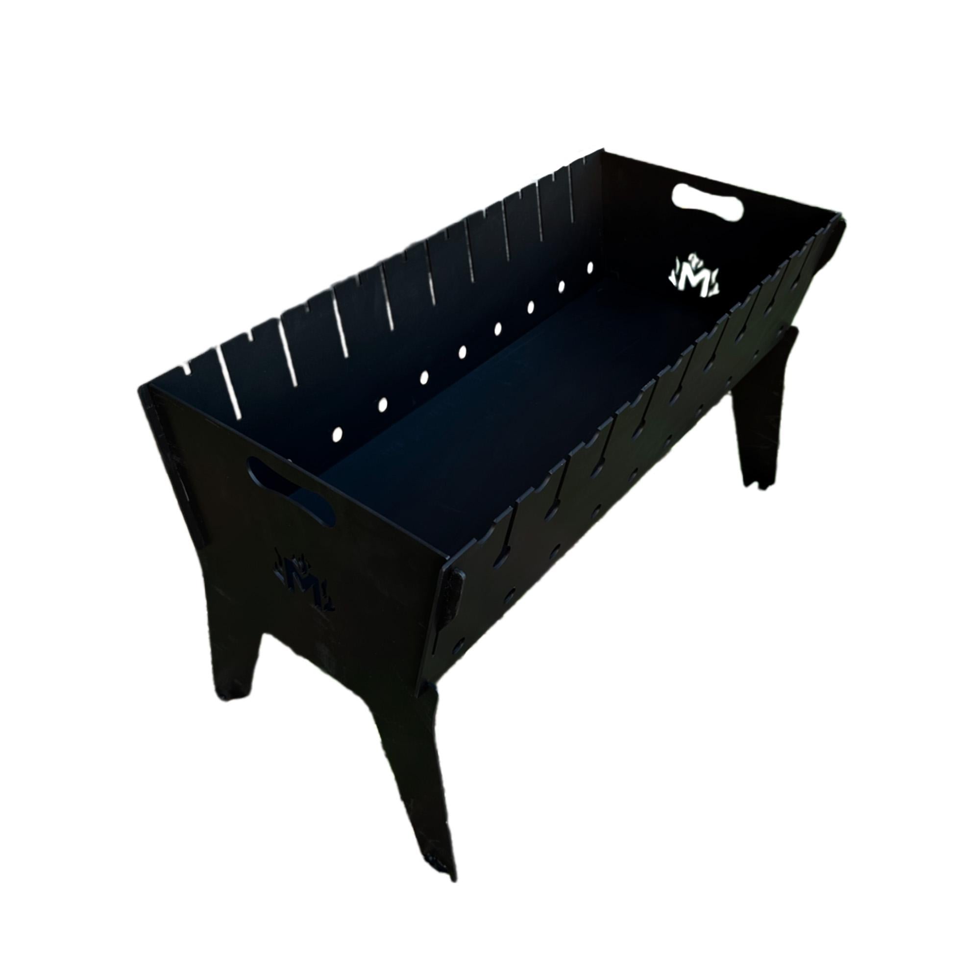 Мангал разборный двухуровневый Mzavod Феникс на 10 шампуров сталь 3 мм 67,5х32,3х40 см Черный (147-17-1060710100000)