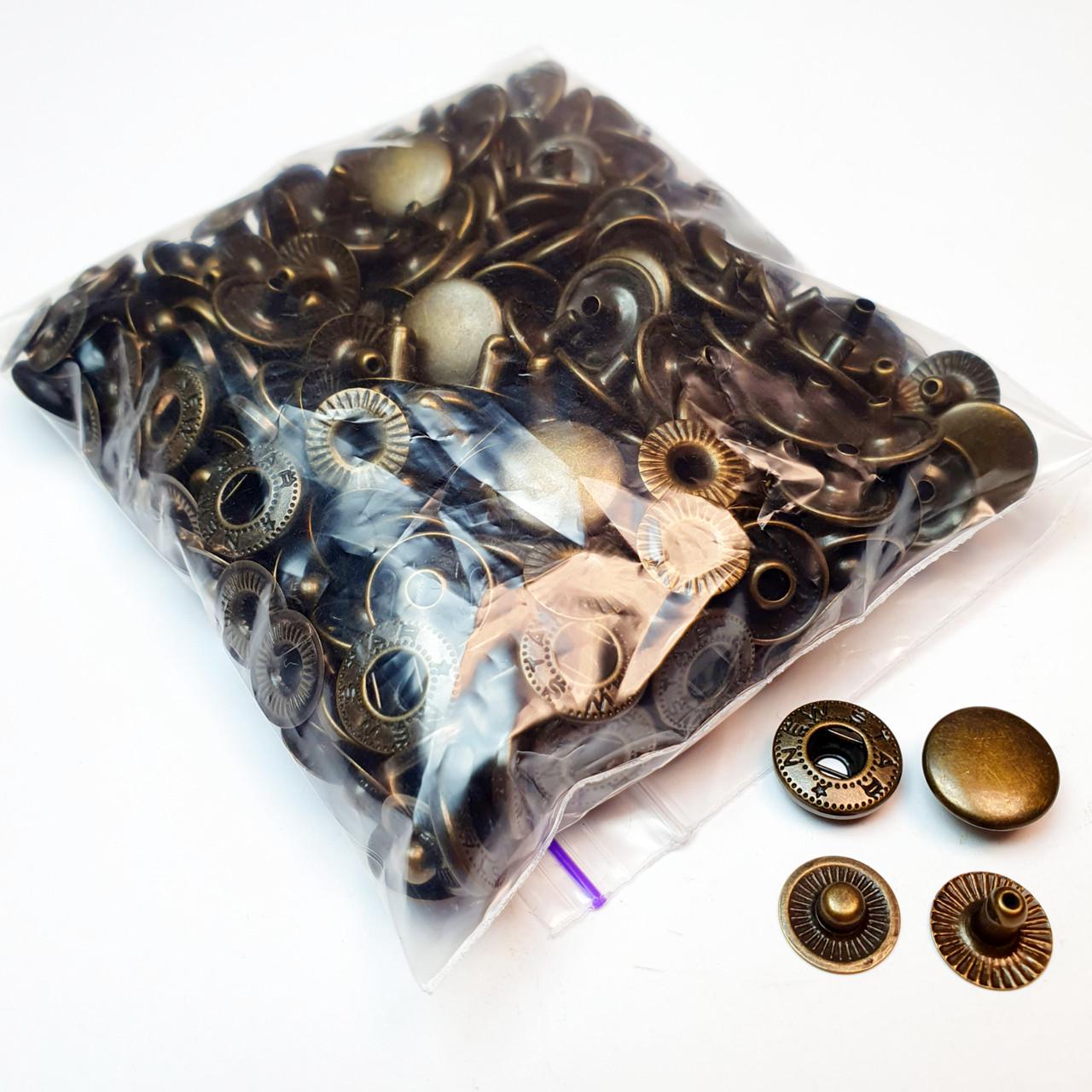 Кнопка металева Strong Alfa 12,5 мм 50 шт. Антик