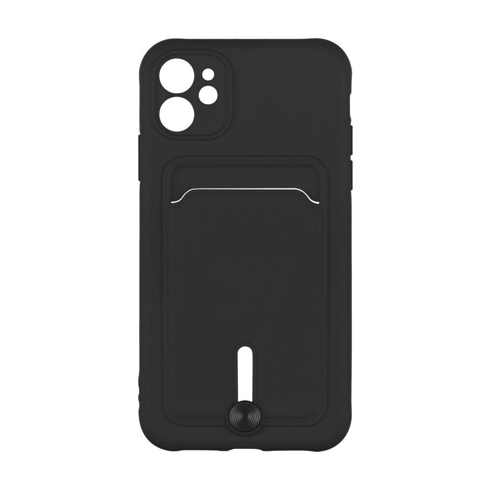 Чехол Epik Colorfull Pocket Card с карманом для карт для iPhone 11 Black