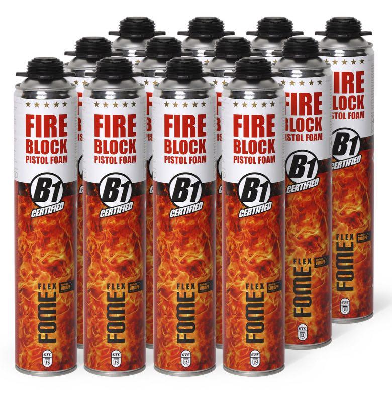 Піна монтажна Fome Flex Fire Block 750 мл 12 шт. Рожевий (01-3-2-016-012)