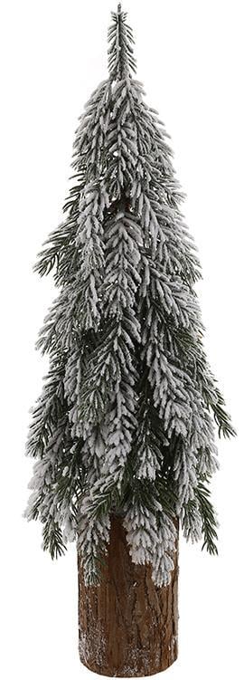 Ялинка декоративна Снігова на пеньку 18х18х57 см Ялинка декоративна Снігова на пеньку 18х18х57 см