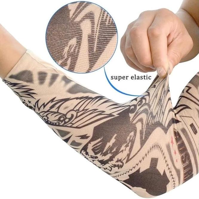 Рукав еластичний Трайбл візерунок 1 шт. Бежевий з чорним (2690125347) - фото 5