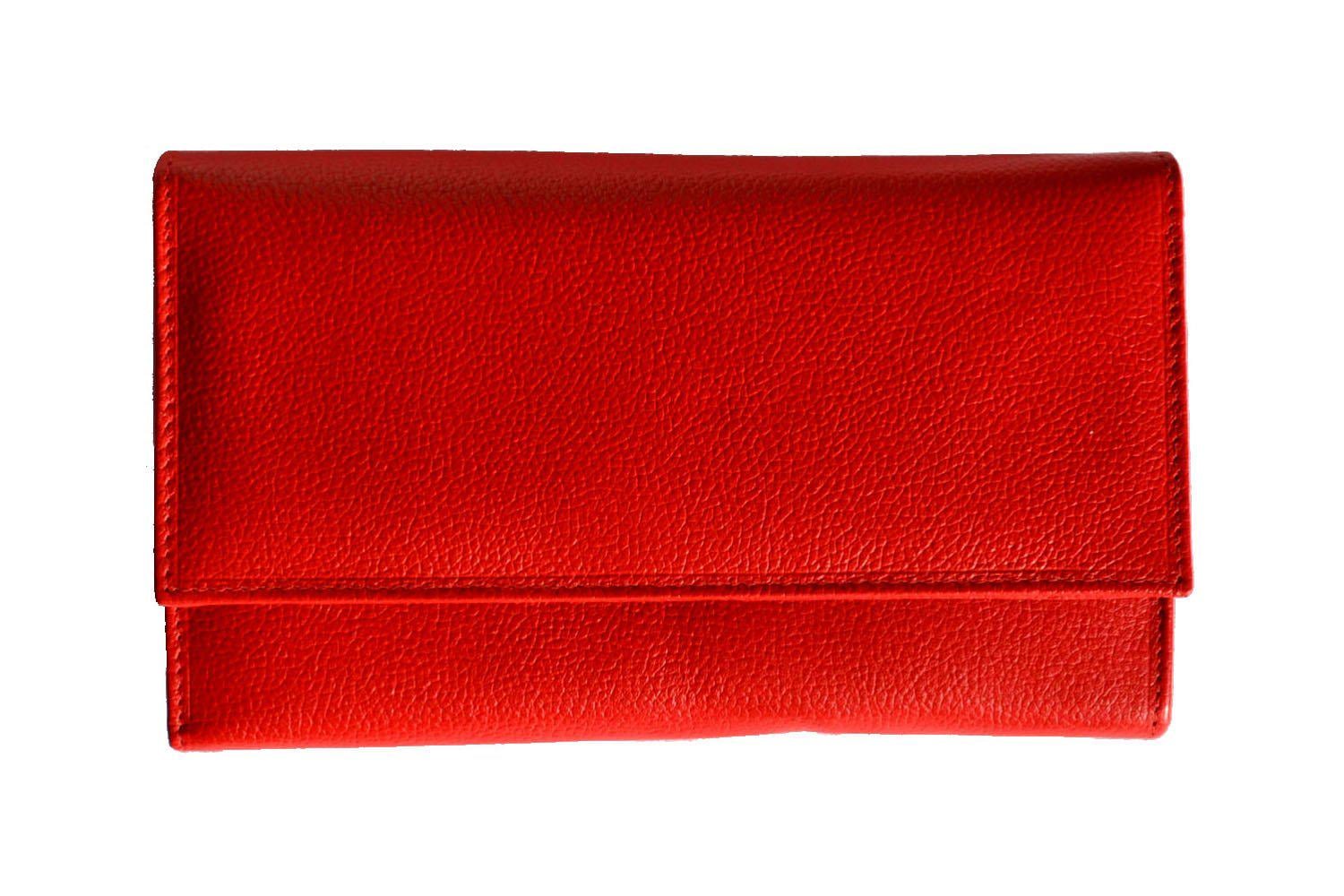 Кошелек женский кожаный Italian fabric bags 7084 Red
