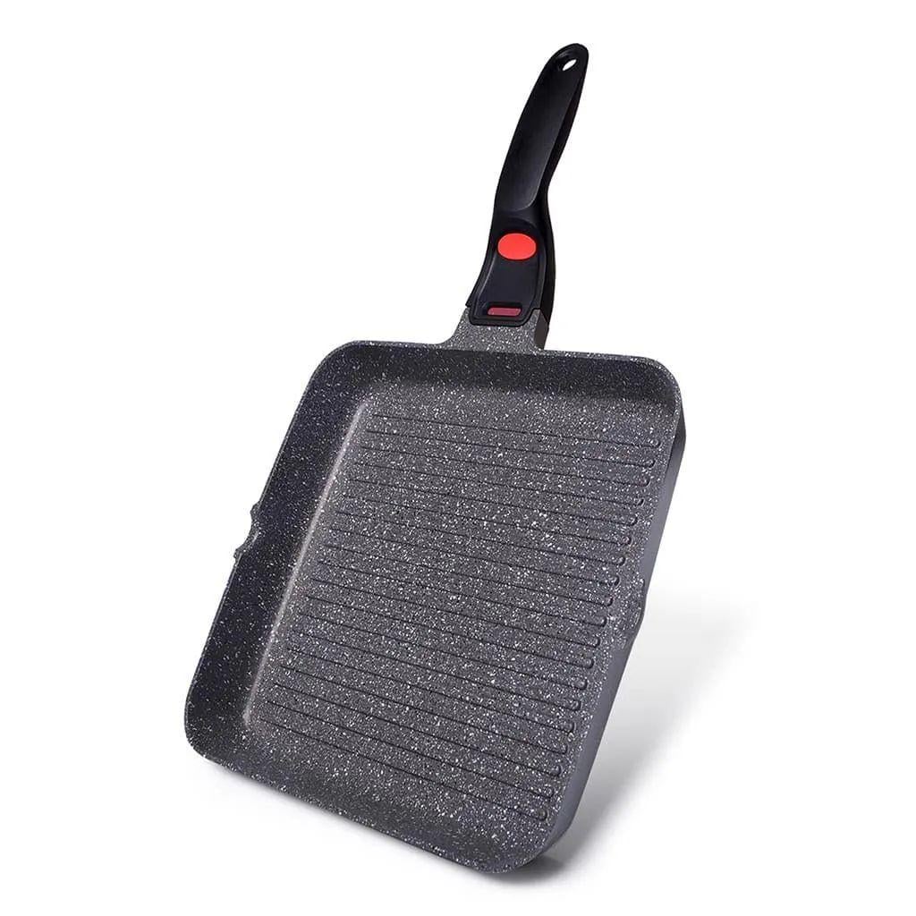 Сковорода-гриль алюмінієва Fissman La Granite 28х4,5 см з антипригарним покриттям TouchStone (4628)