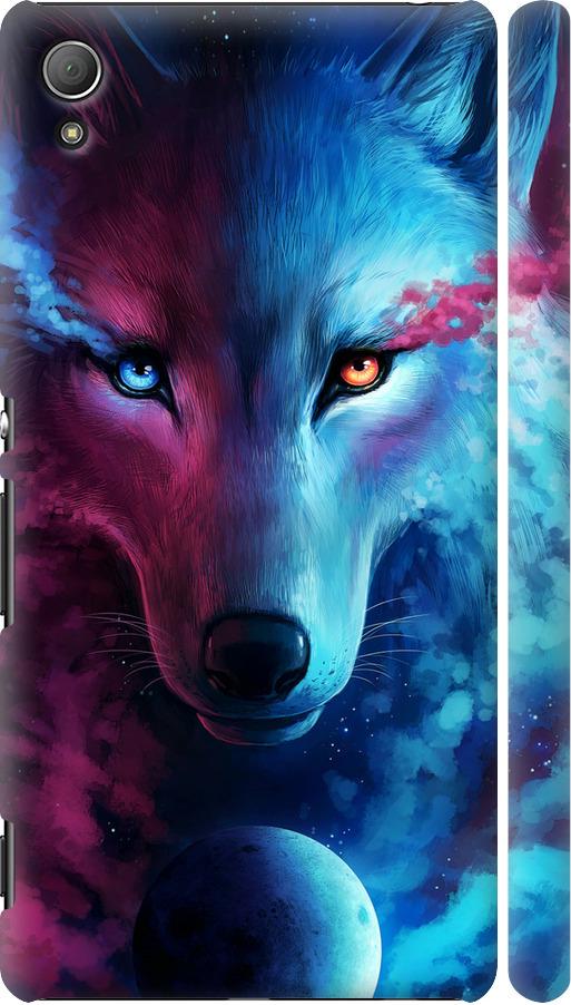 Чехол на Sony Xperia Z3+ Dual E6533 Арт-волк (3999m-165-42517)