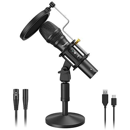 Maono AU-HD300 динамический XLR/USB микрофон c поп фильтром и пауком Черный