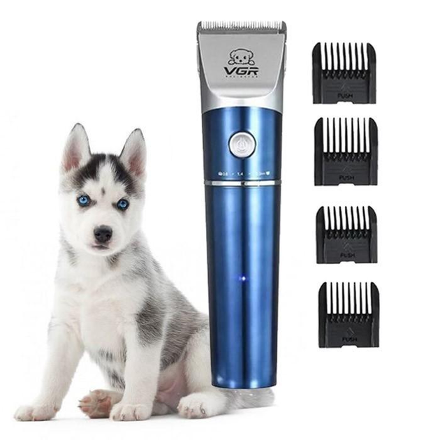 Машинка для стрижки собак та котів акумуляторний VGR V-098 Синій - фото 3 Машинка для стрижки собак та котів акумуляторний VGR V-098 Синій - фото 3
