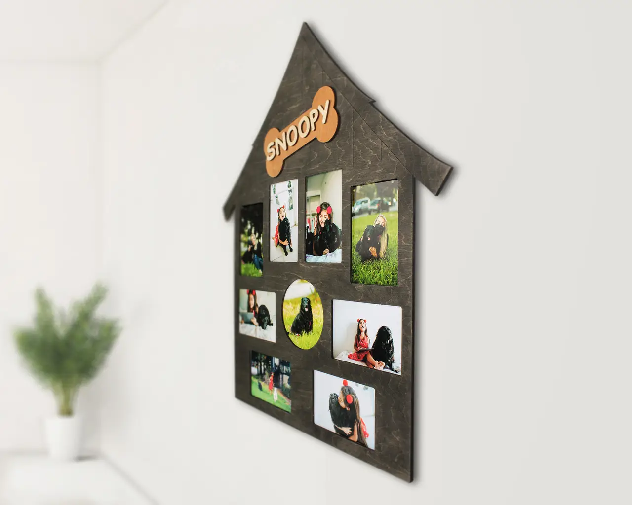 Фоторамка Собача будка на 9 фотографій Чорний (doghouse-3) - фото 3