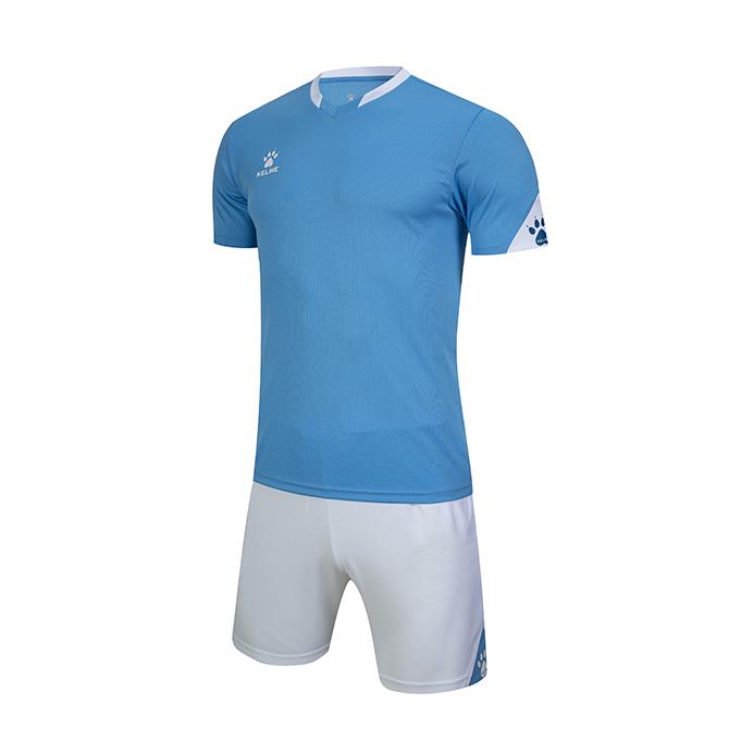 Комплект футбольной формы Kelme Girona к/р 4XL Голубой/Белый