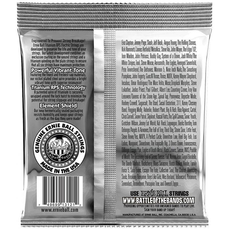 Струны Ernie Ball 3121 Coated Titanium RPS 10-46 Regular Slinky (638) - фото 2