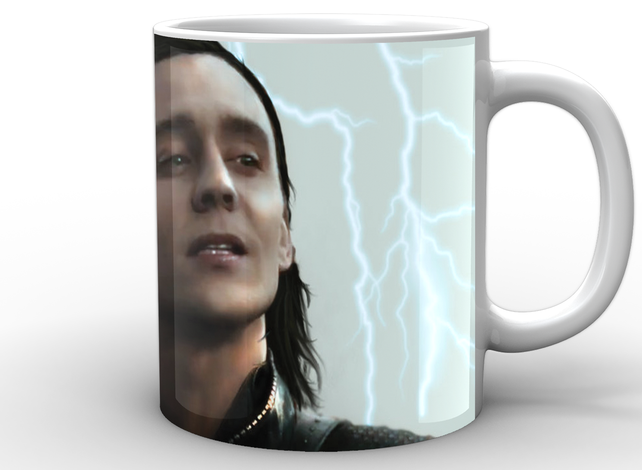 Чашка GeekLand Локи на фоне молнии 330 мл (LK.02.006)