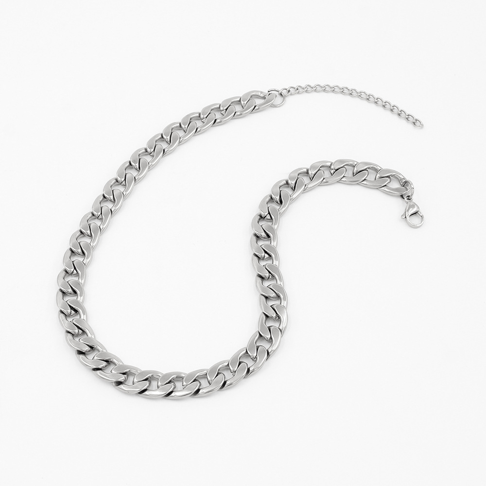 Чокер на шию великий ланцюг Сріблястий (70372) Чокер на шию великий ланцюг Сріблястий (70372)