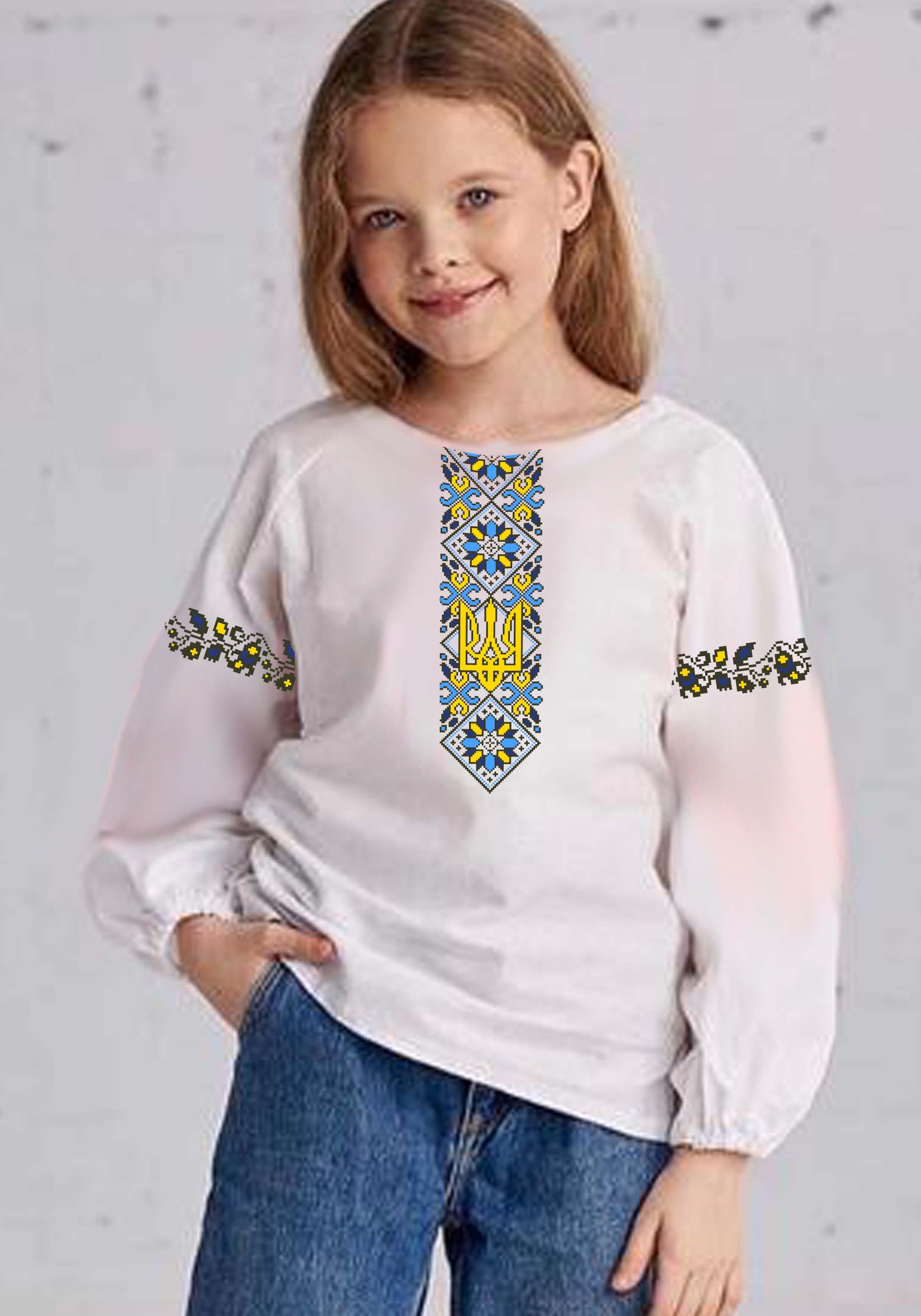 Заготовка для вышивки нитками/бисером для девочки габардин (СДГ-112)