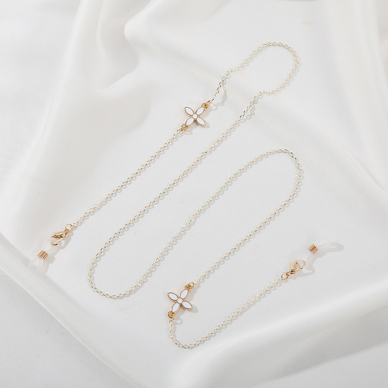 Цепочка для очков с цветками 2 9571 Белый (4506435)