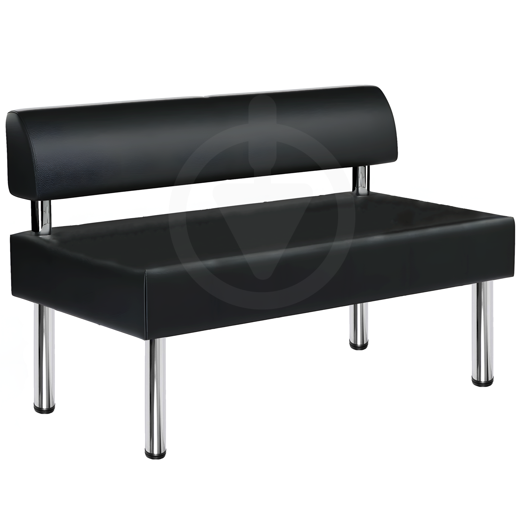 Диван офисный AVVS tech для ожидания/приемной 200 см Черный (noga25-75x200-black)