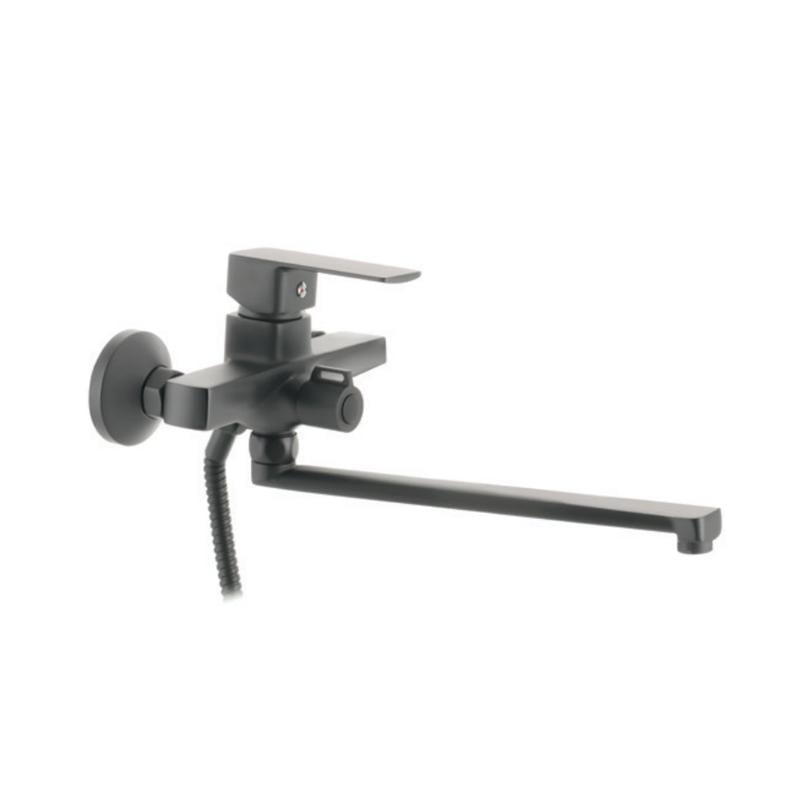 Смеситель для ванны Haiba Kubus 006 Euro с латуни Графитовый