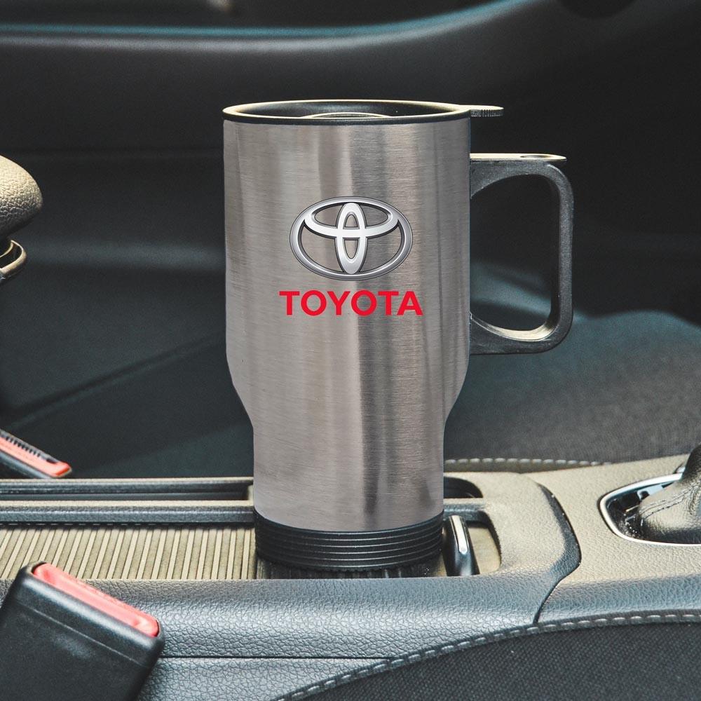 Термокухоль автомобільний з логотипом Toyota 450 мл Сріблястий (22802429)