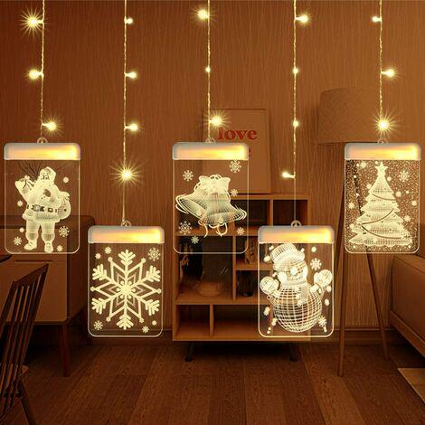 Гирлянда штора Happy new year 3D светодиодная 8 режимов (CC18104)
