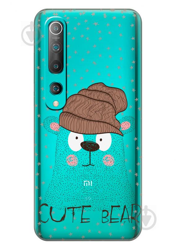 Силиконовый чехол iSwag для Xiaomi Mi 10 Медведь (KS2609) Силиконовый чехол iSwag для Xiaomi Mi 10 Медведь (KS2609)