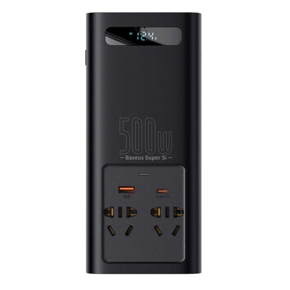 Автомобильный инвертор BASEUS Super Si Power Inverter 500W - фото 2 Автомобильный инвертор BASEUS Super Si Power Inverter 500W - фото 2