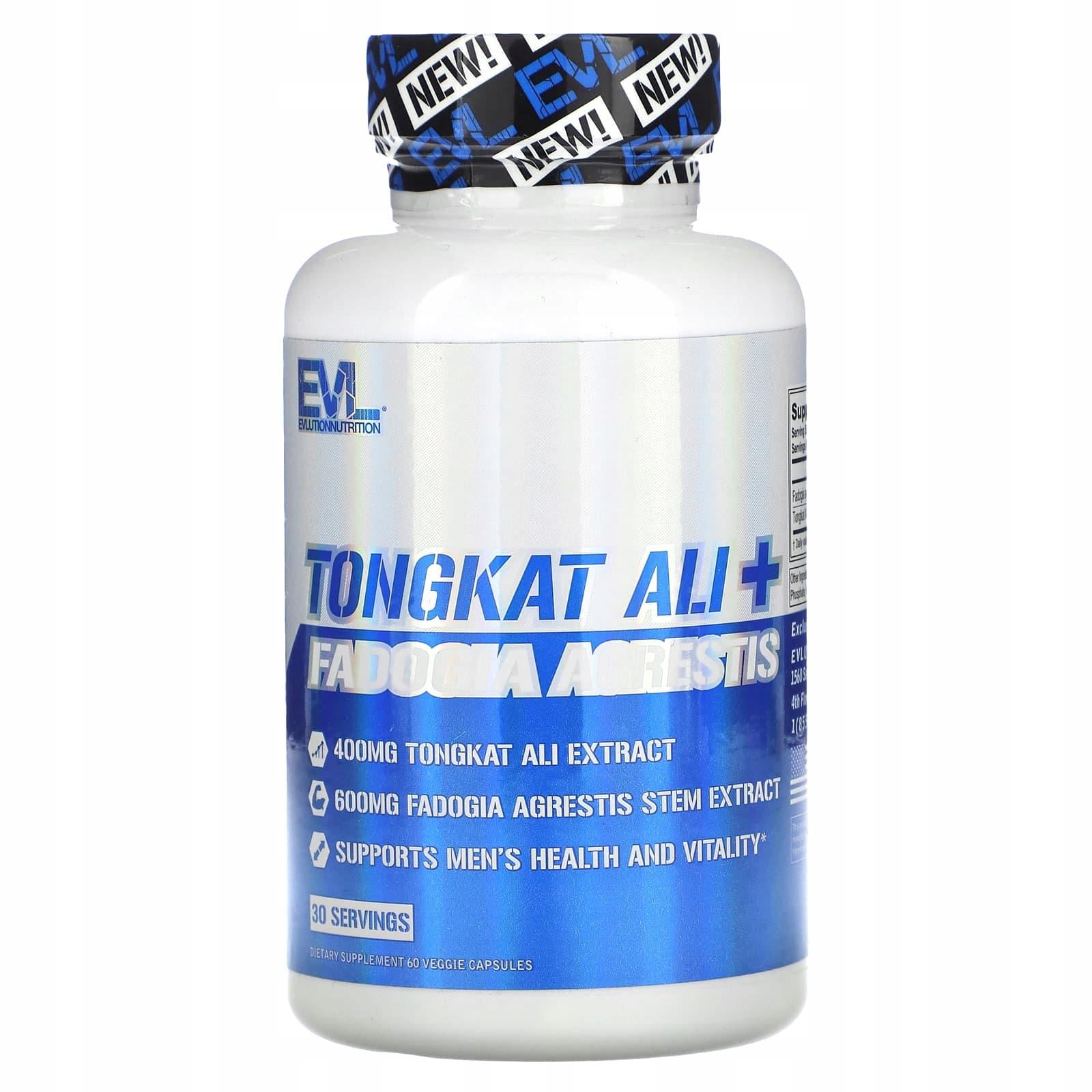 Эврикома длиннолистная и фадогия длиннолистная Evlution Nutrition Tongkat Ali Fadogia Agrestis 400 мг 60 вег. (00000041905)
