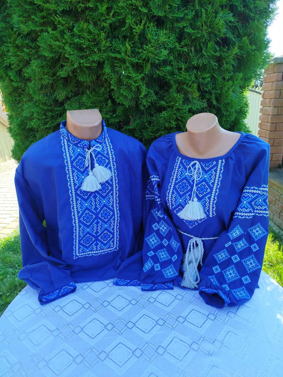 Вишиванки парні Орнамент р. 42 Синій (1323996674) - фото 1