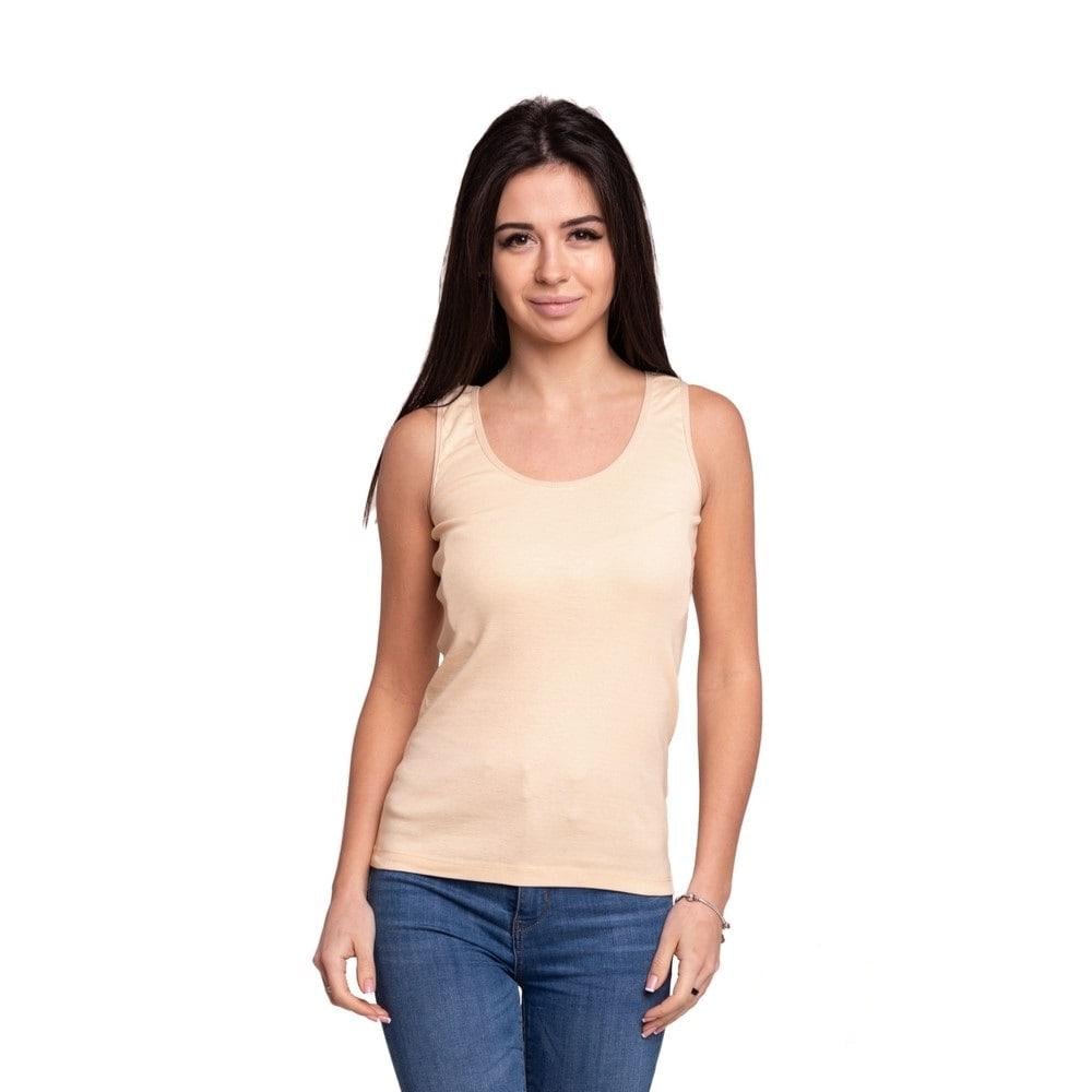 Женская майка на широкой бретельке НатаЛюкс 21-2110328752 S (44р.) Бежевый