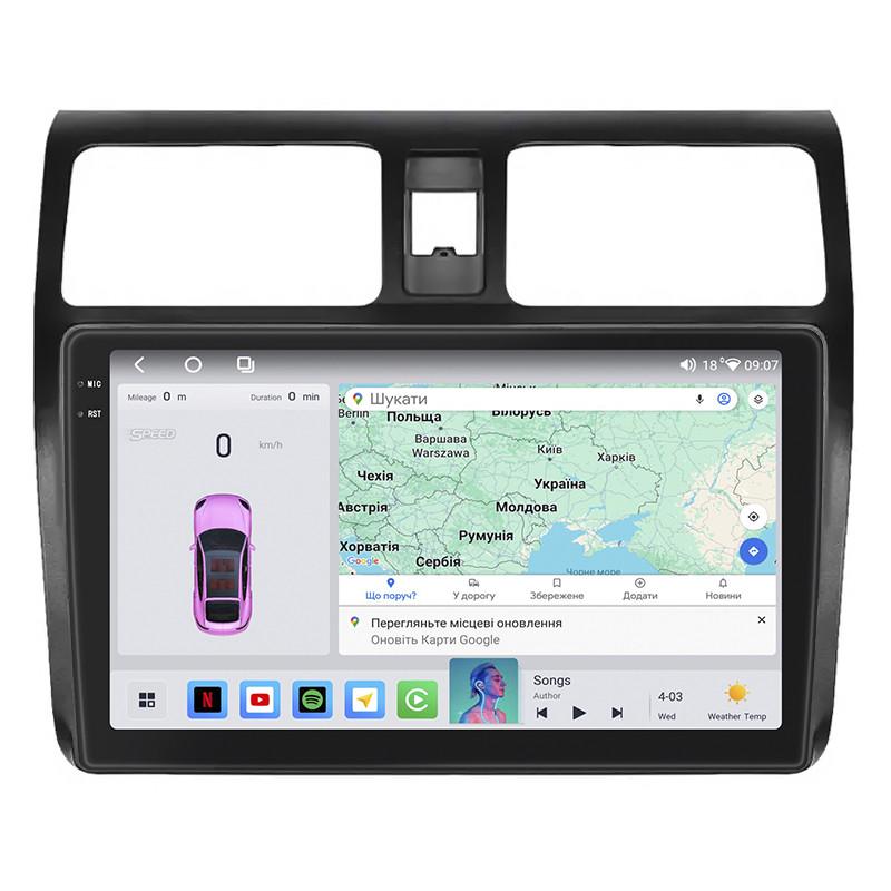 Автомагнитола штатная Lesko 4G/QLED/CarPlay/360°/GPS/Wi-Fi для Suzuki Swift III 2004-2011 4/64Gb 10" (2321583607)