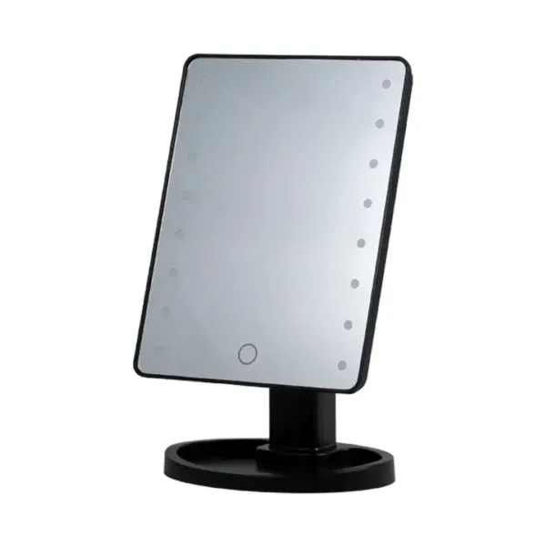 Косметическое зеркало с LED-подсветкой 16 светодиодов Черный (29901135)