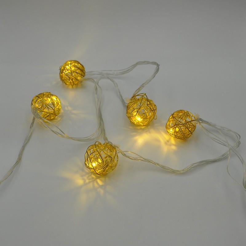 Гірлянда-нитка Matrix String-Lights Metal Ball 10WW-1 2 м Білий теплий (НФ-00005701)