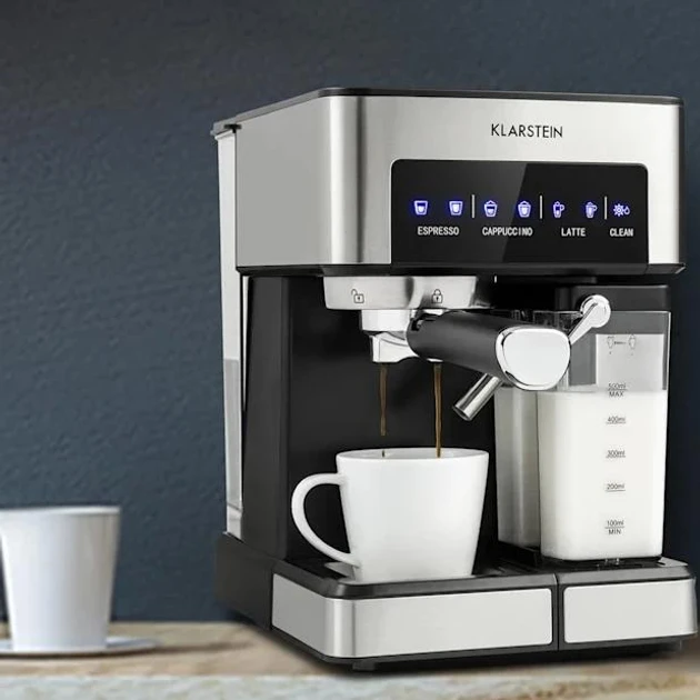 Кофеварка эспрессо-машина KLARSTEIN Arabica Comfort Серебристый (10035655) - фото 2 Кофеварка эспрессо-машина KLARSTEIN Arabica Comfort Серебристый (10035655) - фото 2