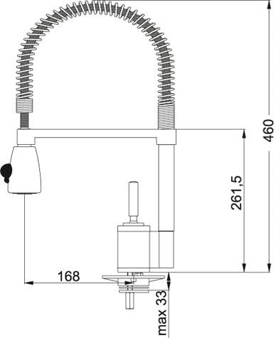 Кухонный смеситель Franke JOY COCKTAIL с гибким изливом и функцией душа Хром (115.0029.591) - фото 2