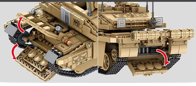 Конструктор детский Challenger II Танк военный игровой 1687 деталей (2402604489) - фото 7