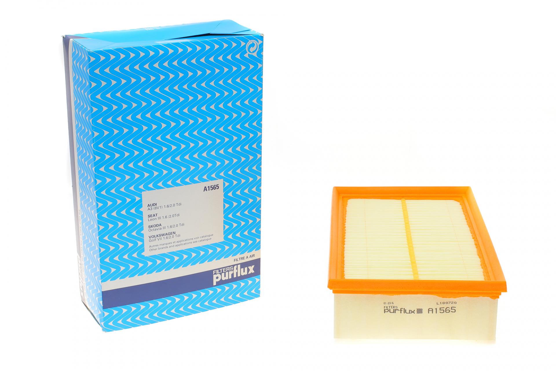 Фильтр воздушный PURFLUX для VW Passat 1,6/2,0TDI 14- с поролоном (A1565)